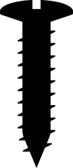 Cutout Long Screw Wall Construction Assembly Silhouette