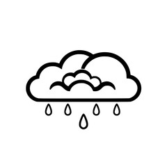 Rain Cloud Icon: A Simple Weather Illustration