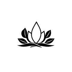 Elegant Lotus Flower Logo Design: Nature Inspired Symbol of Peace and Serenity