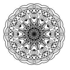 Mandala Pattern Art for Coloring Book 