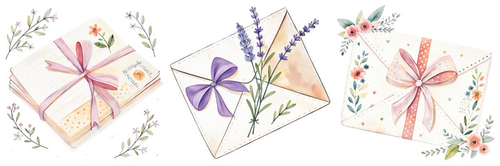 Beautifully Designed Floral Envelopes and Letters