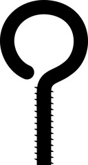Hook Eye Leg Bolt Construction Assembly Silhouette