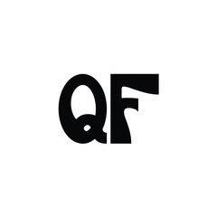 QF monogram logo design letter text name symbol monochrome logotype alphabet character simple logo