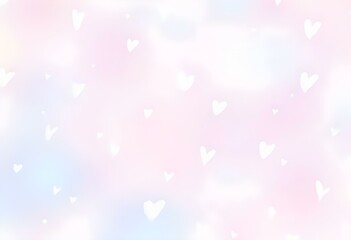Kawaii pastel heart background Cute and dreamy design