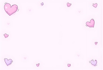 Kawaii pastel heart background Cute and dreamy design