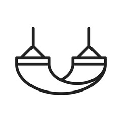 Hammock icon vector image. Suitable for mobile apps, web apps and print media.