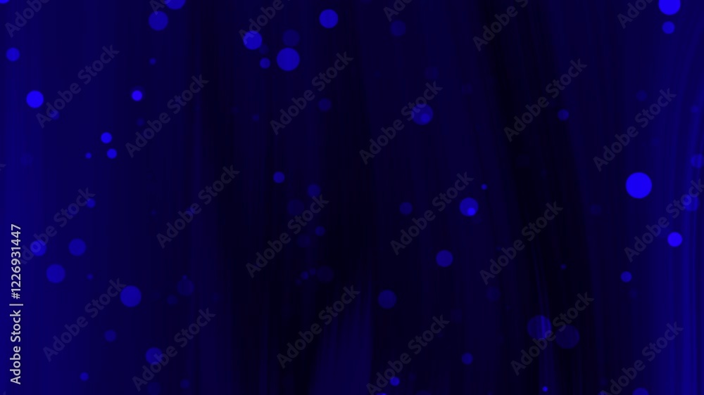 Poster deep blue artistic background with floating circles and smooth color gradients