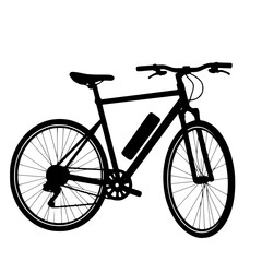Sleek Electric Bicycle Silhouette: Eco-Friendly Commute Solution