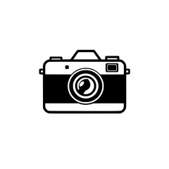 Classic Camera Icon: A Vintage Photography Symbol.  Perfect for websites, blogs, and social media, this timeless image evokes the art of photography and the capture of precious moments.