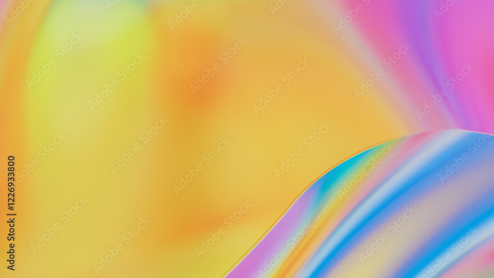 Poster multicolor abstract wave background. multicolor rough surface with different waves and curves. 3d re
