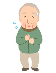 高齢男性　表情ポーズ　シニア　高齢者　後期高齢者