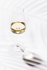 A glass of white wine