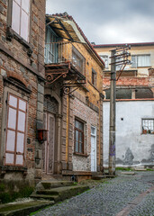 Bergama Kale neighborhood old houses and streets