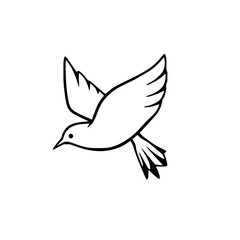 Elegant Line Art Dove: Symbol of Peace, Freedom, and Hope.  A minimalist bird design, perfect for nature lovers and spiritual seekers.