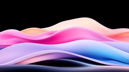 Abstract Fluid Pastel Waves Background