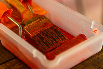 view of the painting brush
