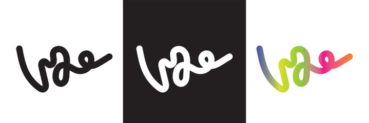 Black , white and color Swirl Lines with Rainbow Gradient. Abstract Ribbon vector Illustration. isolated on white and black background. EPS 10