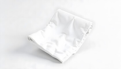 Clean White Fabric Rolled Up Soft Texture