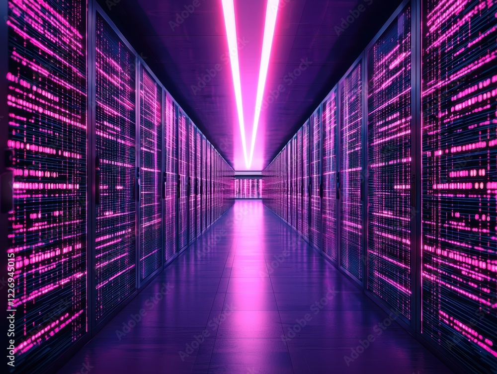 Poster a futuristic control hub glowing with radiant holographic visuals and dynamic pathways, symbolizing 