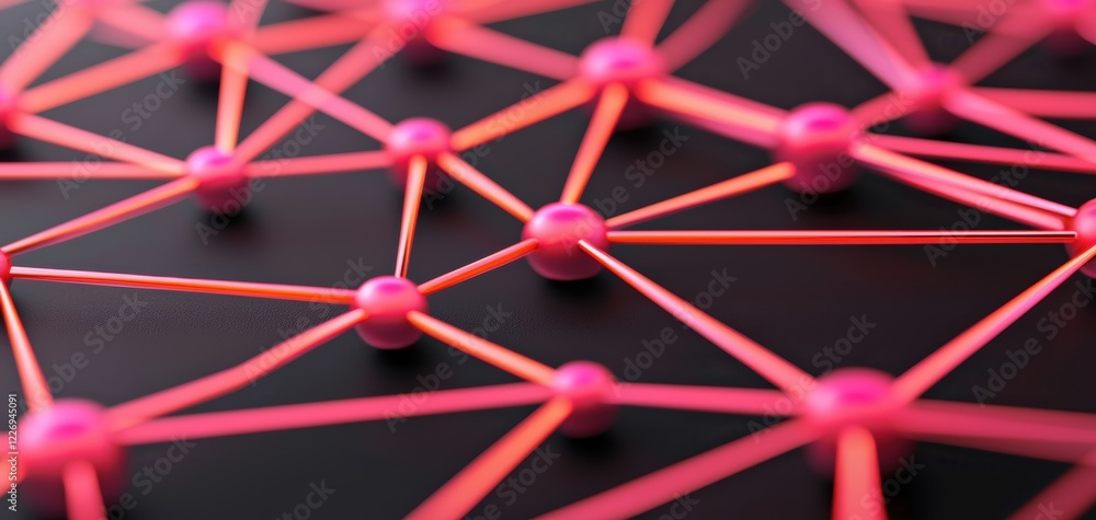 Poster a futuristic data hub with glowing digital nodes and neon connections, symbolizing a high-tech netwo