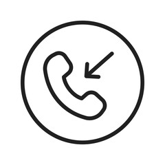 Incoming Call icon vector image. Suitable for mobile apps, web apps and print media.