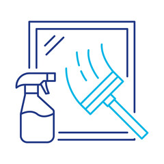Window Cleaning icon – Representing Clean Windows for Clear Views, home maintenance, visibility, glass cleaning. Vector illustration.