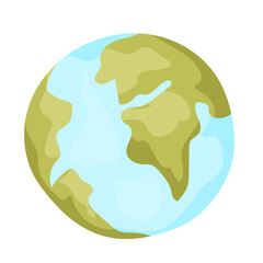 Globe isolated on white background. Flat planet earth icon. Vector illustration of planet earth.