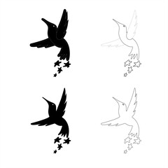 Obraz premium black and white bird pictures...
