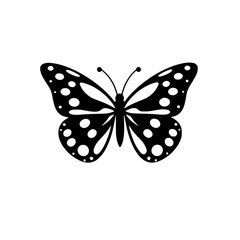 Elegant Black and White Butterfly: Nature Inspired Graphic Design
