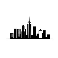 Fototapeta premium Majestic City Skyline: A Panoramic View of Modern Architecture and Urban Design