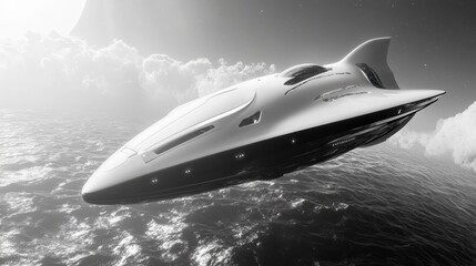 Obraz premium A massive interstellar ark carrying humanity to a distant star system