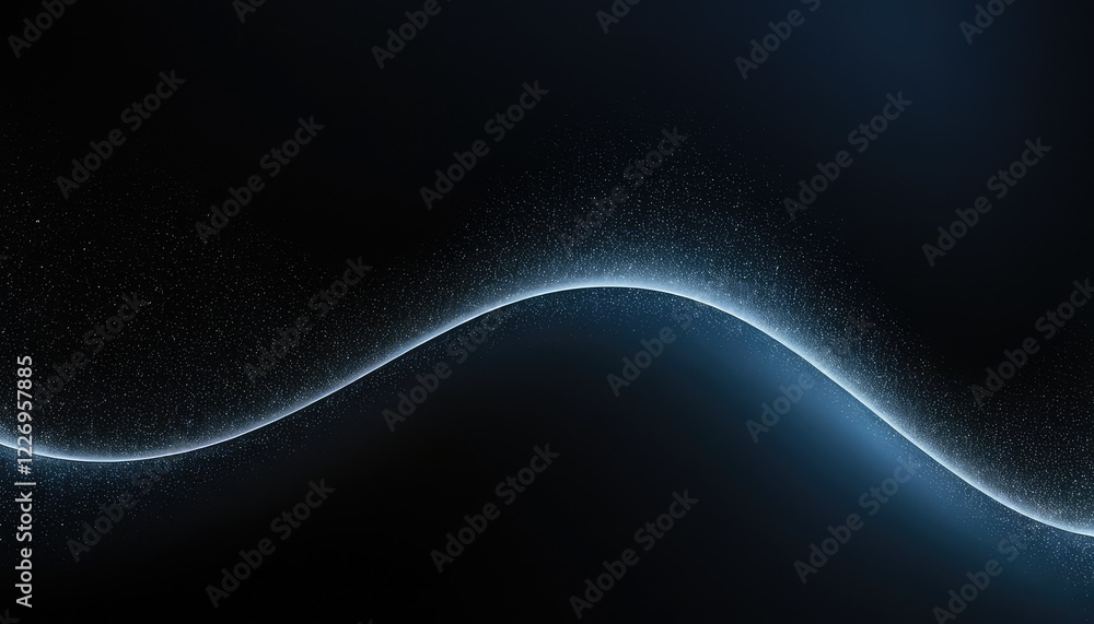 Poster blue luminescence abstract dot particle design on dark background 4