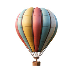 Colorful hot air balloon floating in a clear sky, symbolizing adventure and freedom