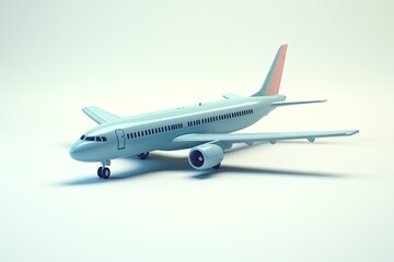 Obraz premium minimalist product photography of model airplane studio lighting dynamic angle showcasing details