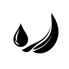 Water Drop and Leaf: A Symbol of Nature's Purity and Renewal.  A captivating image representing the essence of environmental conservation and sustainable living.