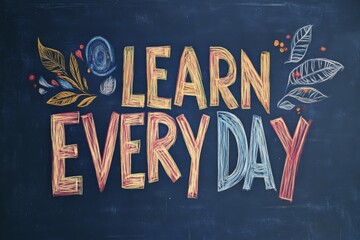 Inspiring Education on Chalkboard Texture