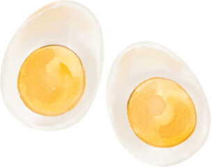 watercolor boiled egg 