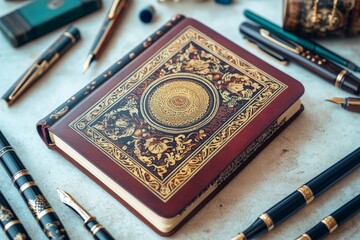 Elegant Journal with Stationery Surroundings