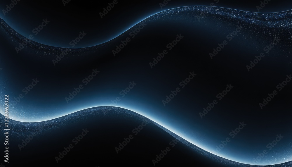 Poster blue luminescence abstract dot particle design on dark background 10