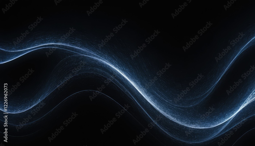 Aufkleber blue luminescence abstract dot particle design on dark background 9