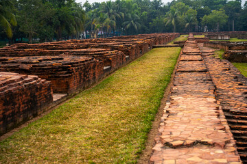 Ancient Ruins of Paharpur Buddhist Monastery in Badalgacchi Upazila, Rajshahi, Bangladesh