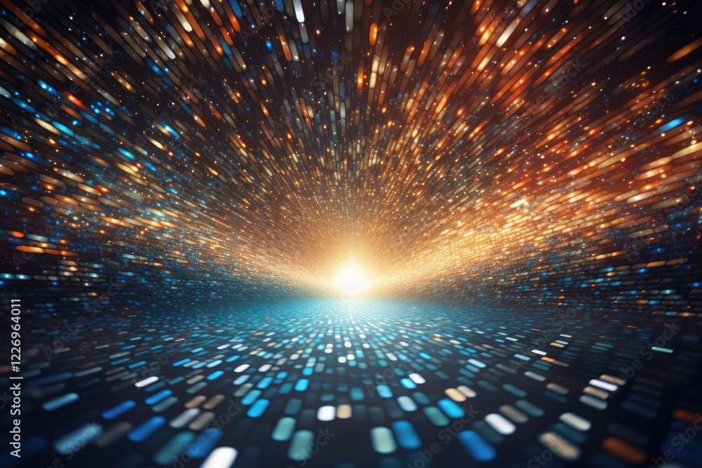 Aufkleber abstract vortex background showcasing a radiant burst of light amidst vibrant colors, creating a dyn