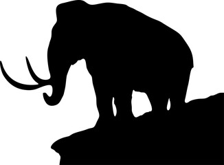 silhouette of mammoth