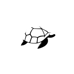 Elegant Turtle Logo: Minimalist Black and White Tortoise Design. Perfect for nature, wildlife, or ocean-themed brands.