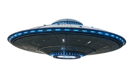 Futuristic Alien Craft Design on Transparent Background