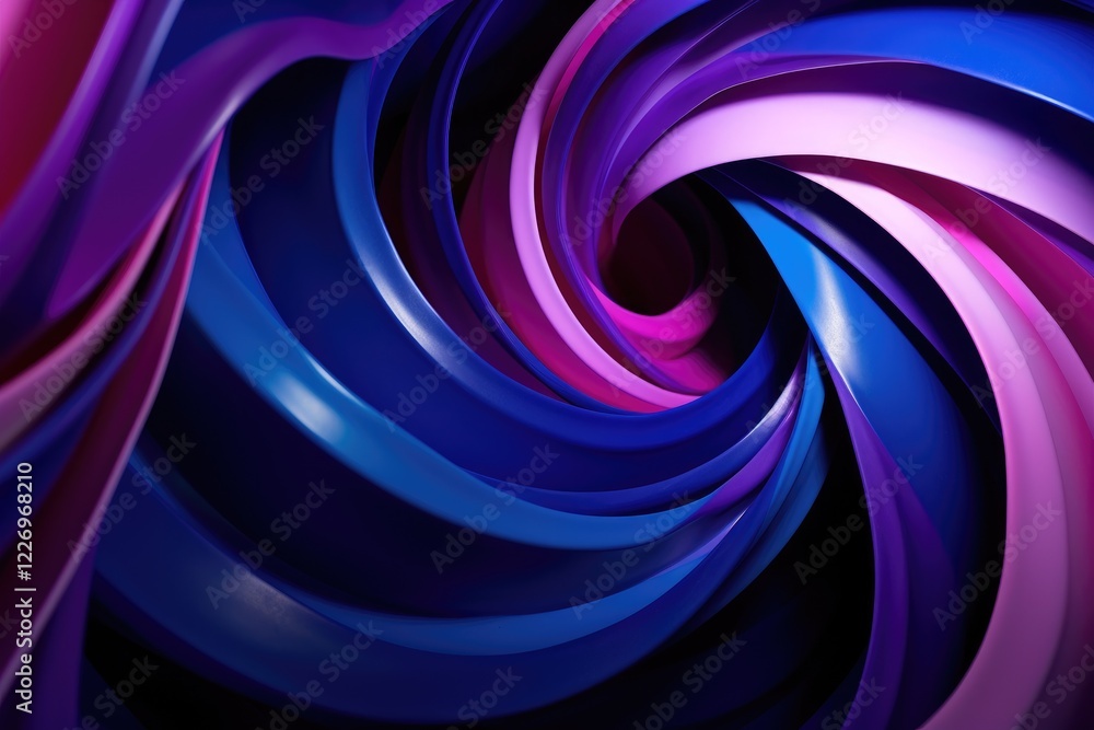 Poster a dynamic swirl of vibrant purple hues creating a mesmerizing circular pattern evokes a sense of mov