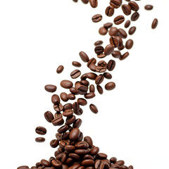 Naklejka premium coffee beans, on a white background,