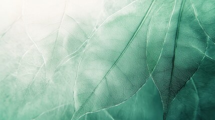 Fototapeta premium Soft Green Textured Background with Faint Leaf Patterns for a Natural and Calming Look