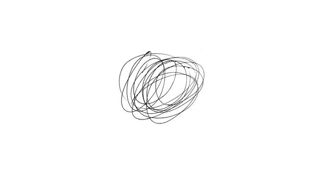 Chaotic black scribbles, messy lines on a transparent background, Doodle chaotic scribble, Doodle chaotic scribble pencil stroke lines with alpha channel