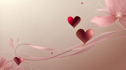 Valentine's day background card invitation, wallpaper or graphic resource to use on February. hearts and flowers, roses, mainly red color 